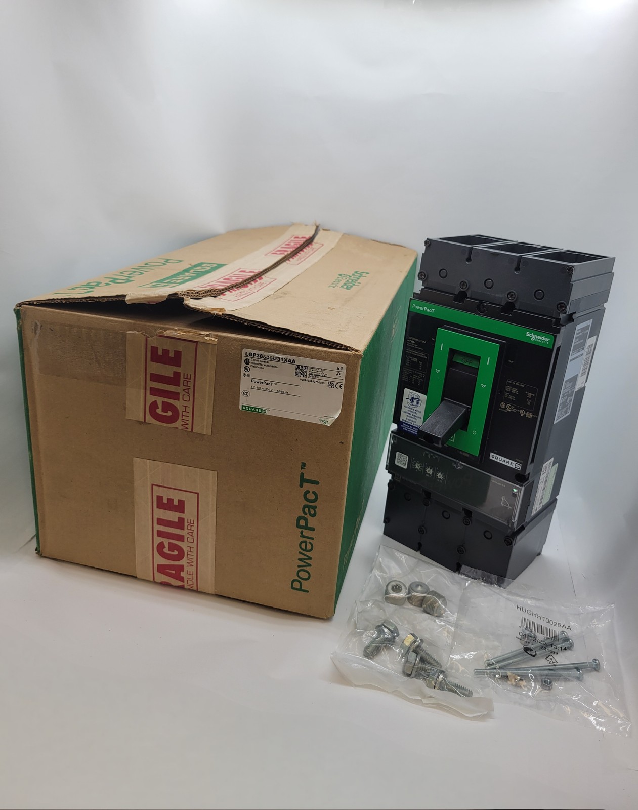 600 Amps, Square D #LGP36600U31XAA, PowerPact Circuit Breaker, 3P, 600 Volts, 35KA, new