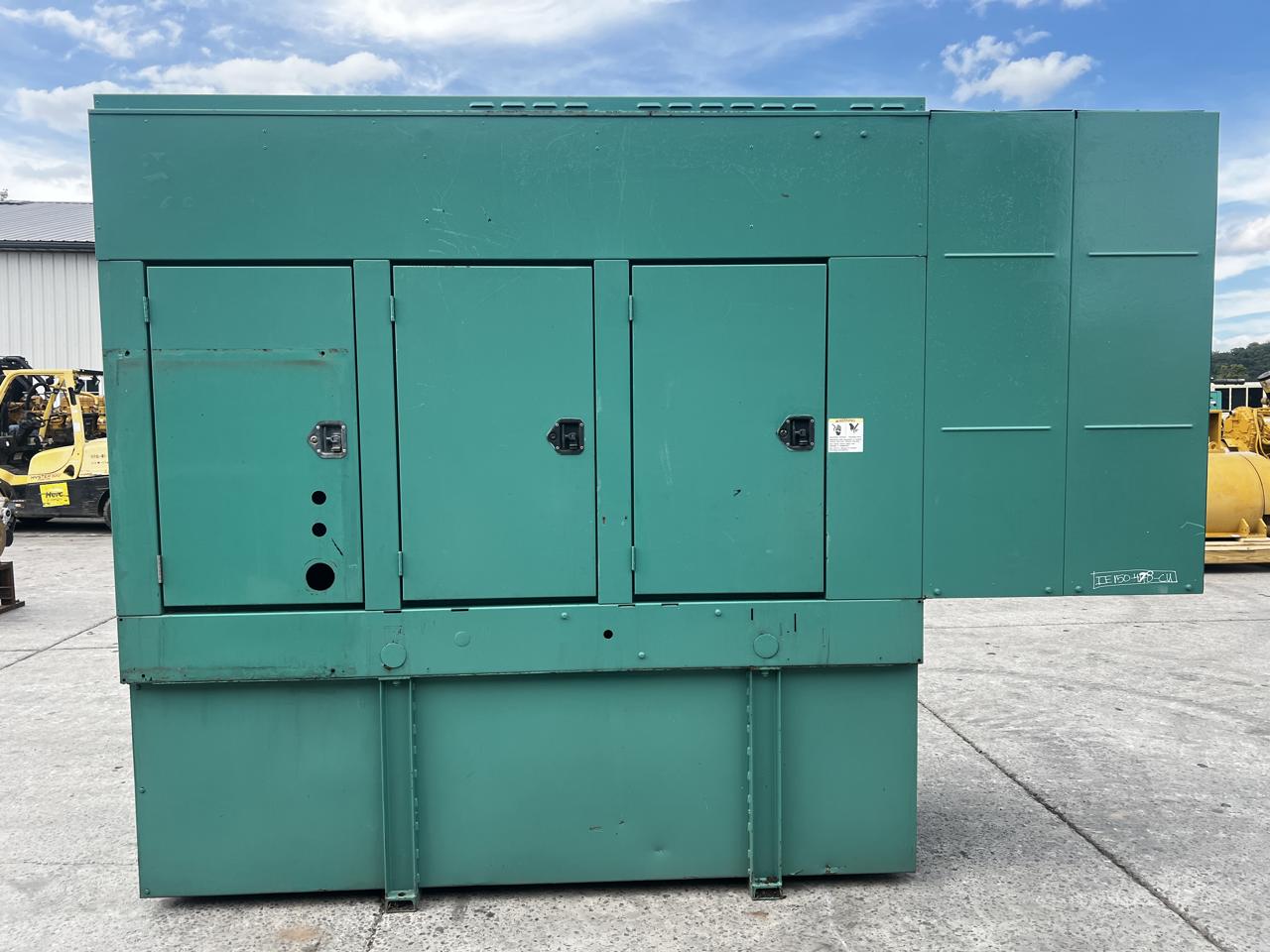 150 KW Cummins/Onan, diesel generator set, sound attenuated enclosure, base fuel tank, 8.3 liter Cummins