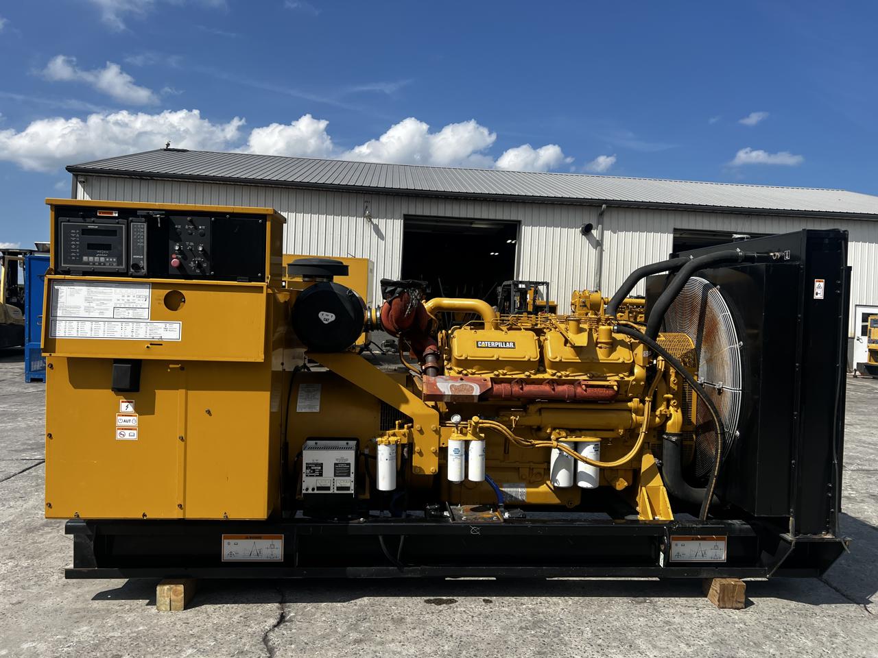 500 KW Caterpillar #3412, diesel generator set, open skid, 521 hours, 2000 (3 available)