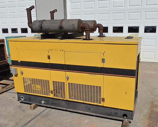 60 KW Generac, NG/LP generator set, 7.4L GM, 277/480 Volts, 3 phase, enclosure, 70 hours