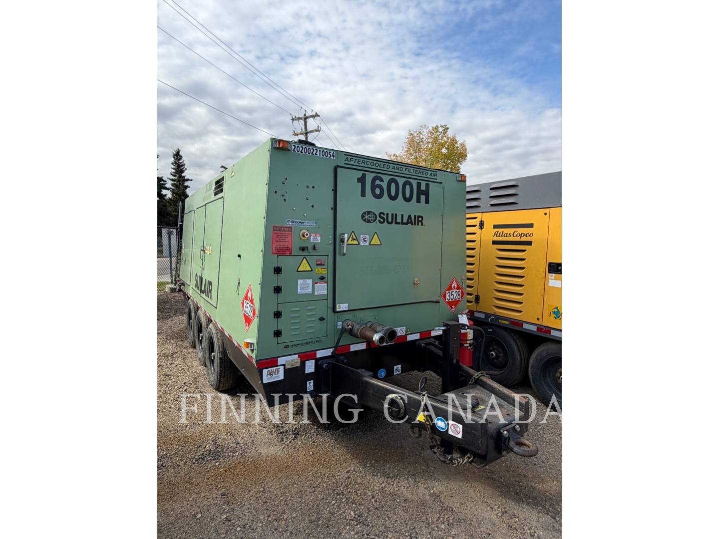 328 KW Sullair 1600HAF, Diesel, 2100 RPM, 24V, 2845 hours, 2020