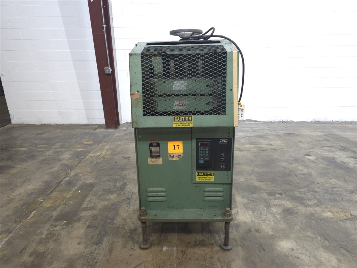 RDN #118-5A, 4" x 18" two belt puller, 43" centerline, Fenner DC M-Drive speed control, 230 V., 1 Ph., 1997