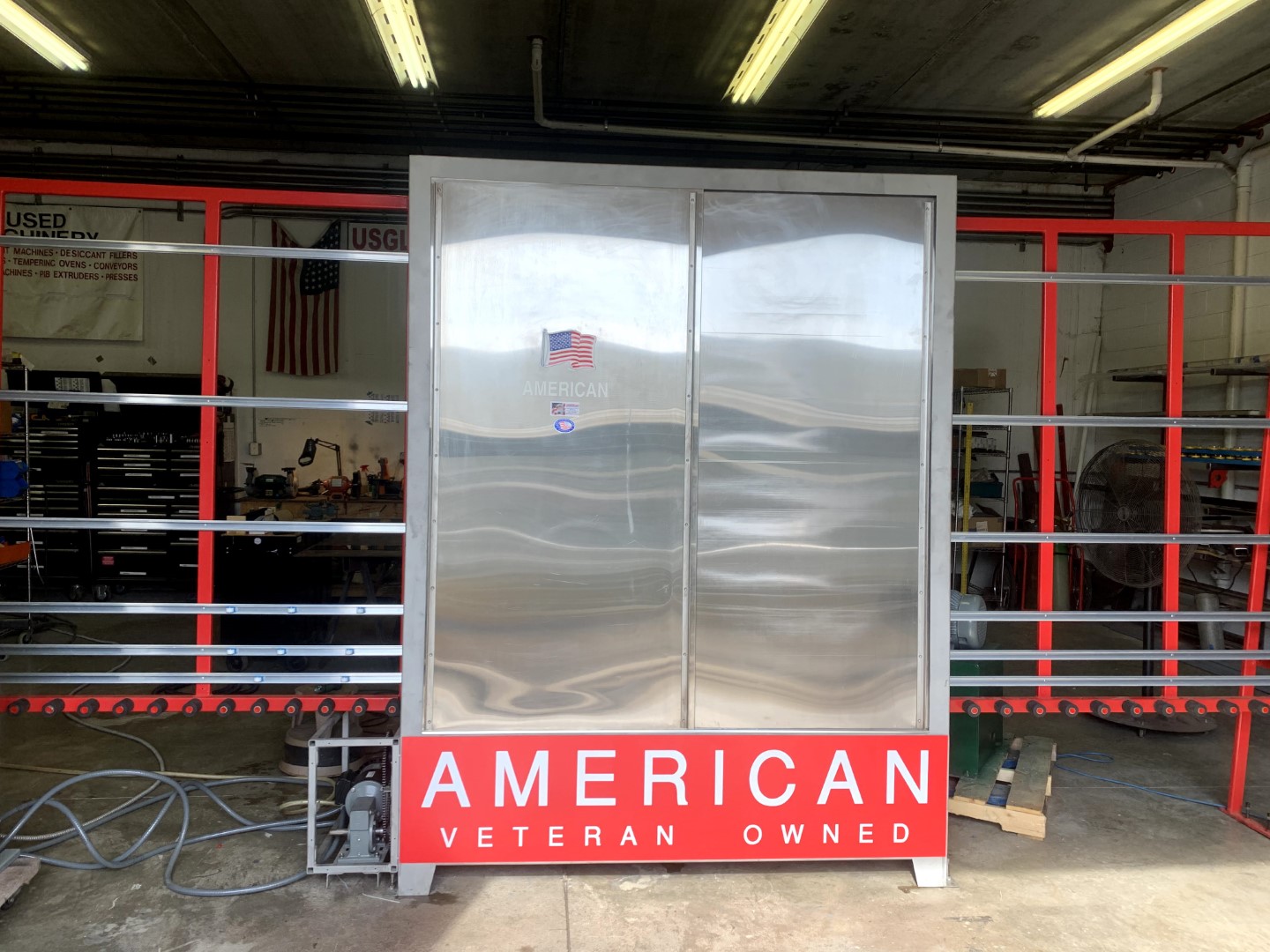 American #VGW72-4-2, 72" vertical glass washer