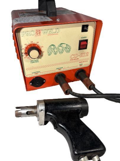 Pro-Weld #CD-212, Capacitor Discharge Stud Welder, stud welding gun, power supply unit, 1/4" max. stud, 110