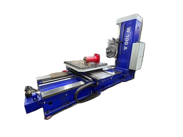 4" TOS #W100A, Table Type Horizontal Boring Mill, 63" X, 44" Y, 49.2" x 49.2" table, 15 HP, 1120 RPM, 2022