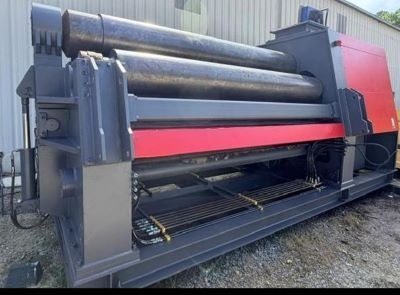 120" x 1-3/4" Akyapak #AKS-30/35, 4-roll plate bending machine, double initial pinch, 20" top roll, 122"