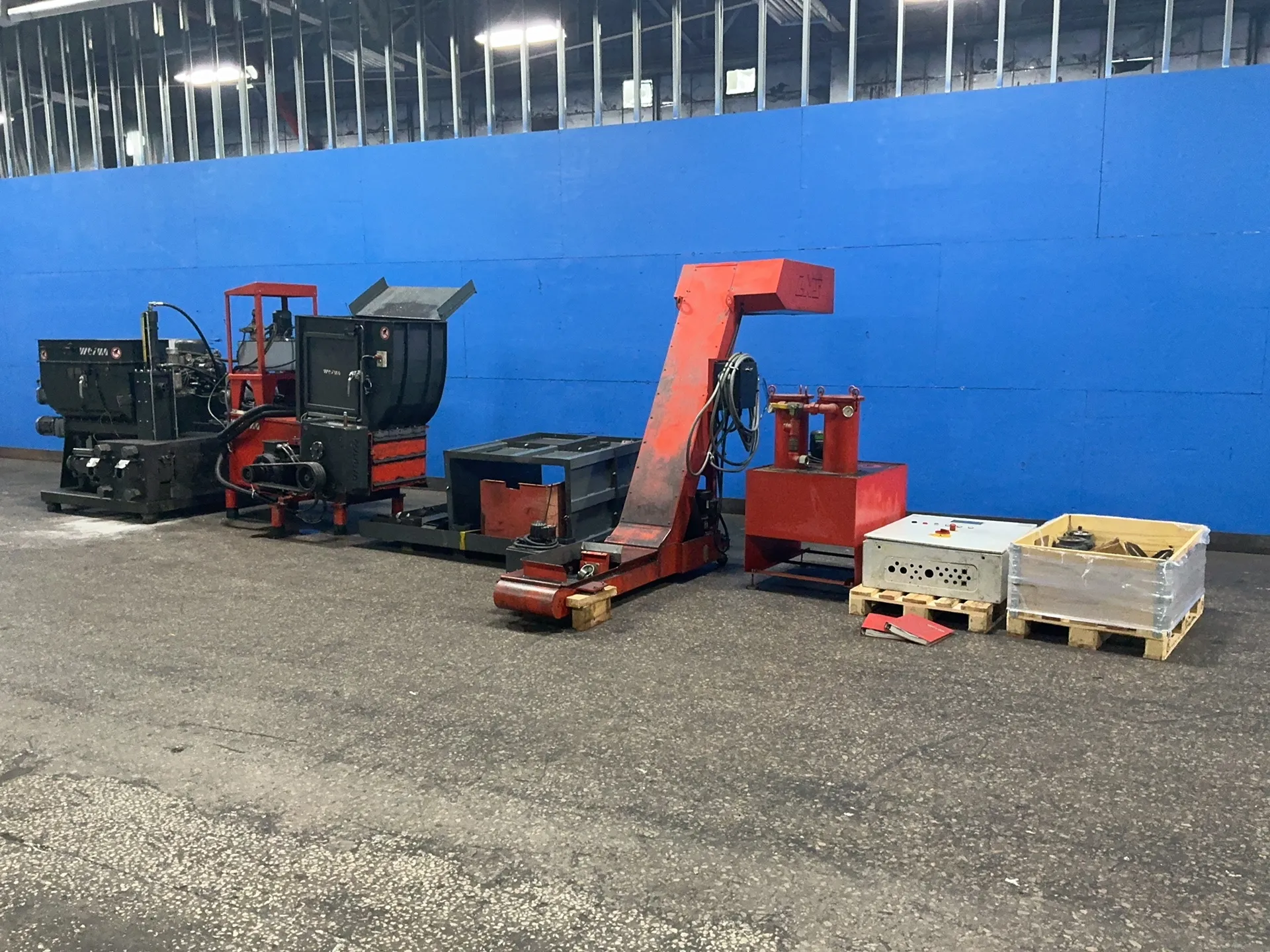 Weima America #TH600M/W-M-S-60, briquetting press w/ shredder, 60 mm briquette diameter, 24 HP, 3625 PSI