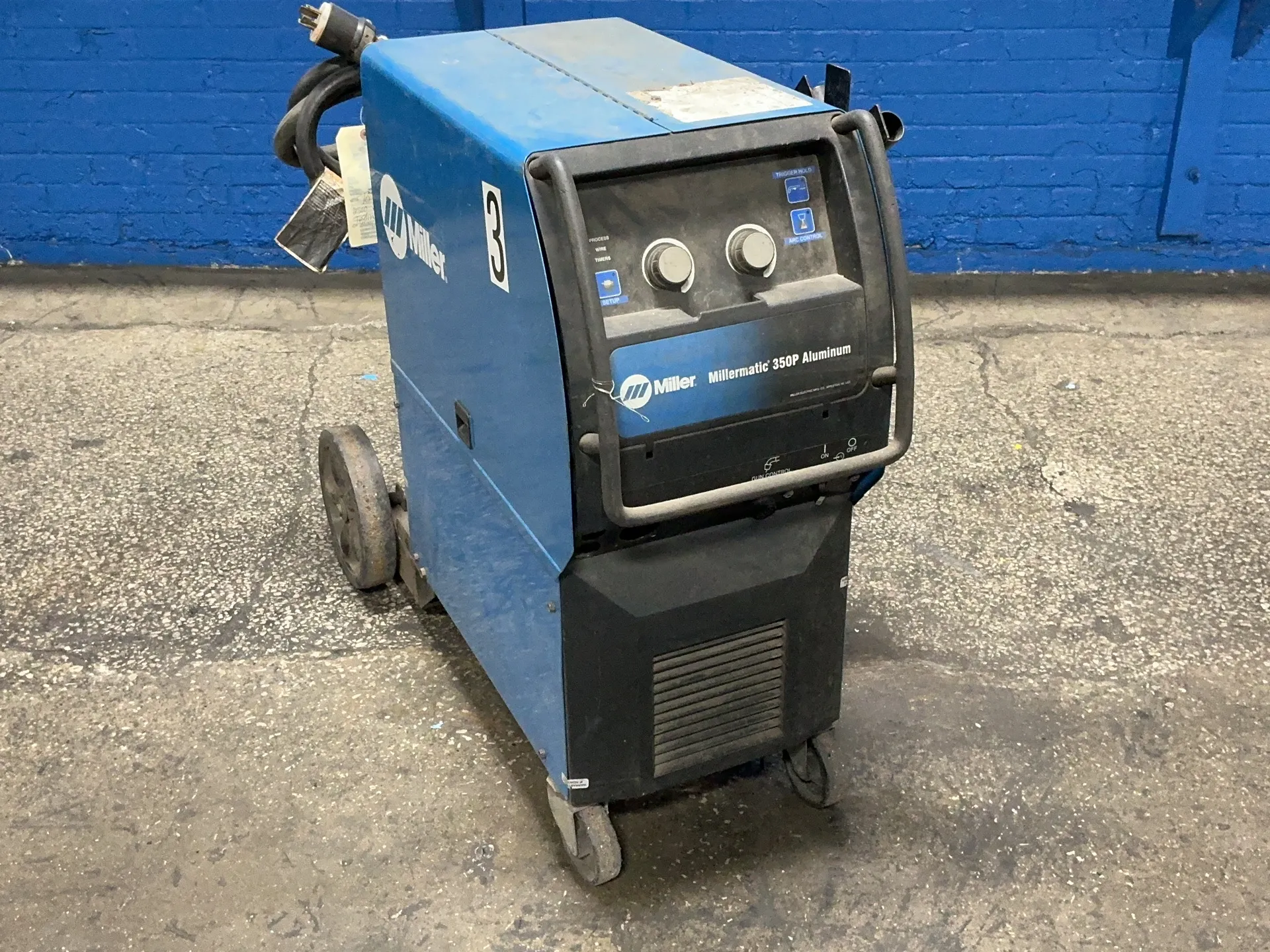 Miller #Millermatic-350P-Aluminum, welder, 300 Amps, 11.5 KW, 200/230/460 V., 3 Ph. (2 available)
