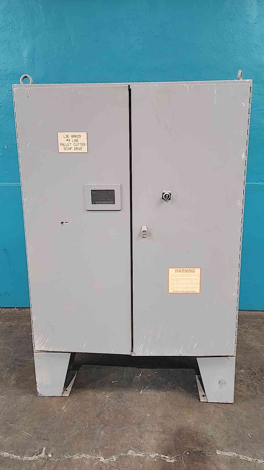 50 HP Allen-Bradley 1336 #1336-B050-EOG-L3, VFD control cabinet panel, 460 Volts, 3 Phase