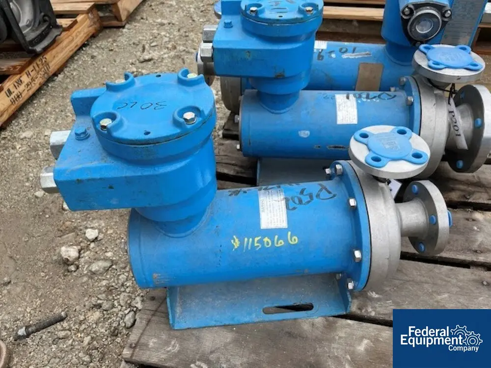 21 GPM @ 175' TDH, Teikoku #F60-3211N4BL-0204FF1-AV, Centrifugal Pump, seal less can pump, 1.5" x 1"