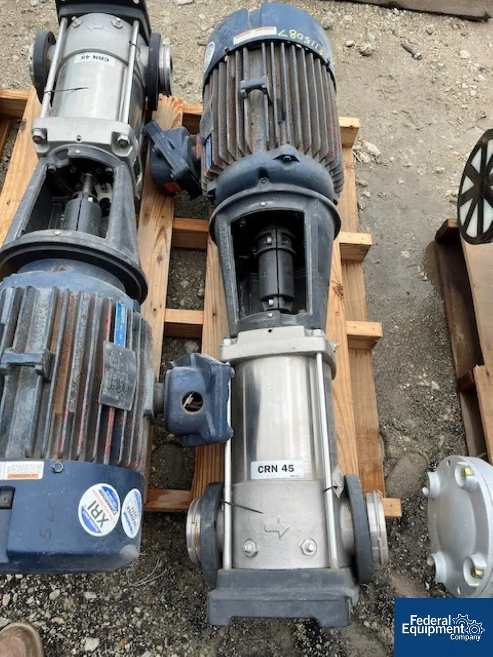 337 GPM @ 247' TDH, Grundfos #CRN45-3, pump, 316 Stainless Steel, 20 HP, 230/460 V., counter clock wise