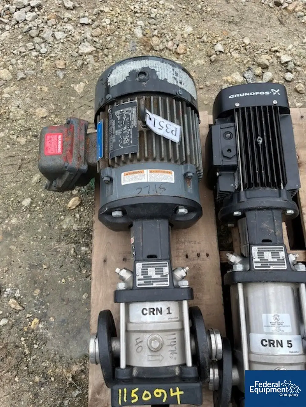 9.69 GPM @ 92' TDH, Grundfos #CRN1-4-B-FGJ-G-G-HUUK, pump, 316 Stainless Steel, 3 HP, 230/460 V.