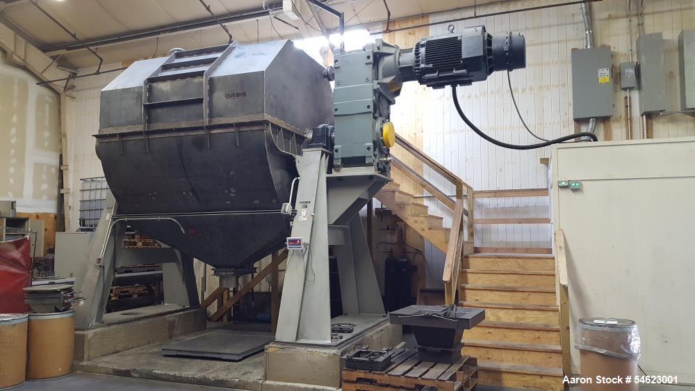 Orbis Machinery #SBM-7272-170, Jacketed Horizontal Ball Mill, 1,269 gallon, AR-400 steel, 150 HP TEFC w/
