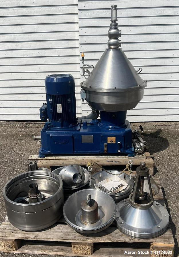 Veronesi #AF-1300-SFD-12250-FWP, Desludger Disc Centrifuge, Stainless Steel, 6900 L/H, 22.5 HP, 380 V., 3