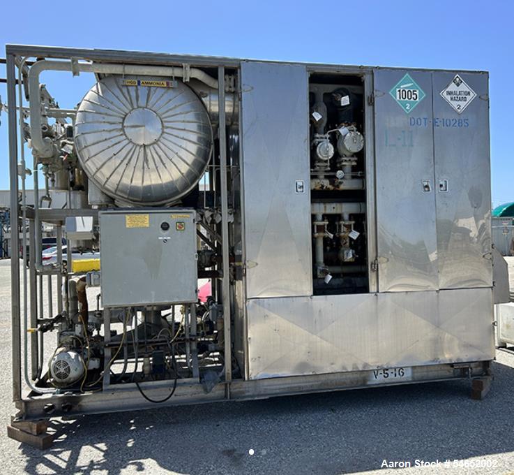 130 Ton, PHT, Ice Builder, Stainless Steel, (4) ice banks, (28) ice plates, 700 gallon 400 PSIG receiver