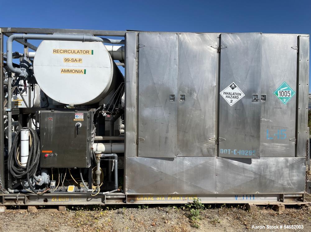 180 Ton, PHT, Ice Generator, Stainless Steel, (4) ice banks, (36) ice plates, Nikkiso HQ23C-B2 ammonia pump