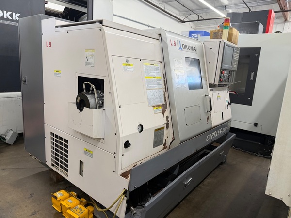 Okuma #Captain-L370, CNC lathe, 20.8" swing, 20.47" machining length, 14.5" turning diameter, 8" chuck, 1.9"