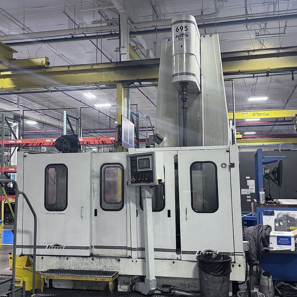 Image for Sunnen #SV4, vertical hone, 20" max. bore diameter, 40" max. part length, 48" stroke, 32" swing, 30" x50" tbl., 3000 lb. part weight, 15 HP, 10-500 RPM variable speed