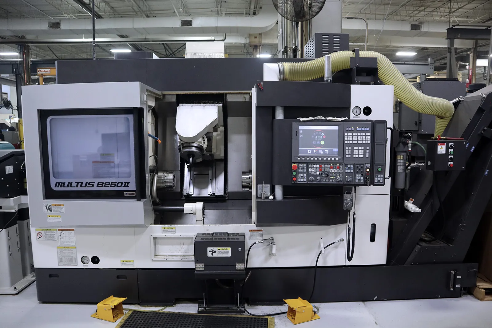 Okuma #Multus-B250II-W-X-750, CNC turning center, 23.6" swing, 29.5" centers, 3.1" bar, 30 HP, 5000 RPM, sub