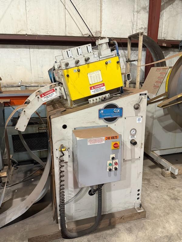 4000 lb. Coe Press Equipment #CPRF-S224 / CPPS-PO-250-24 / CPR-PO-4024, coil feed line, 24" x .090" stock
