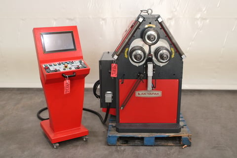 2" x 2" x 1/4" Akyapak #APK-61, CNC Angle Bending Roll, AK400 7-axis control