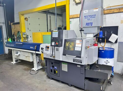 Tsugami #B075-III, CNC Swiss type lathe, 5-Axis, 7mm bar, 15000 RPM main, 12000 RPM back, 21 tools, Fanuc