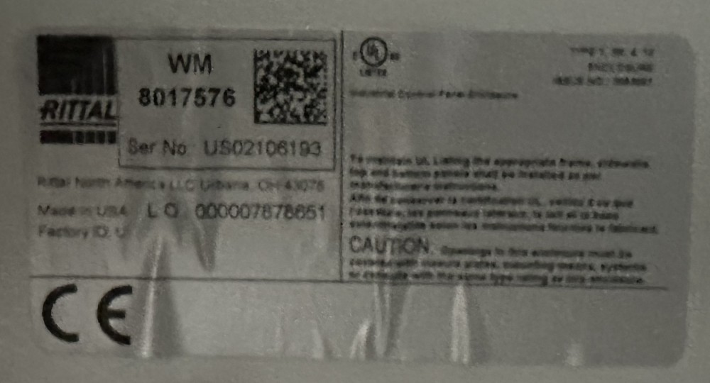 400 Amp. ABB, OS400J03, Enclosed Fusible Disconnect Switch, 3-pole, 600 Volts, Class J, Rittal Enclosure