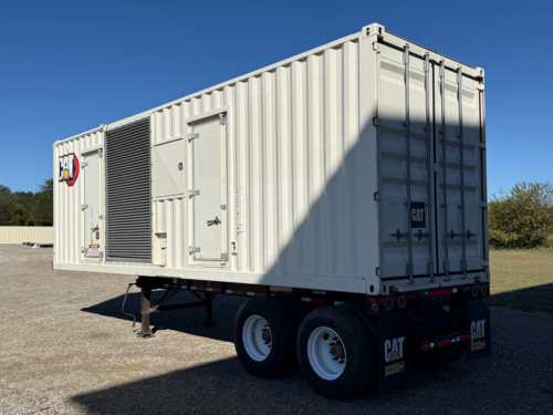 725 KW Caterpillar #C27, Mobile Diesel Generator, 30' containerized power module, trailer mounted, 1800 RPM