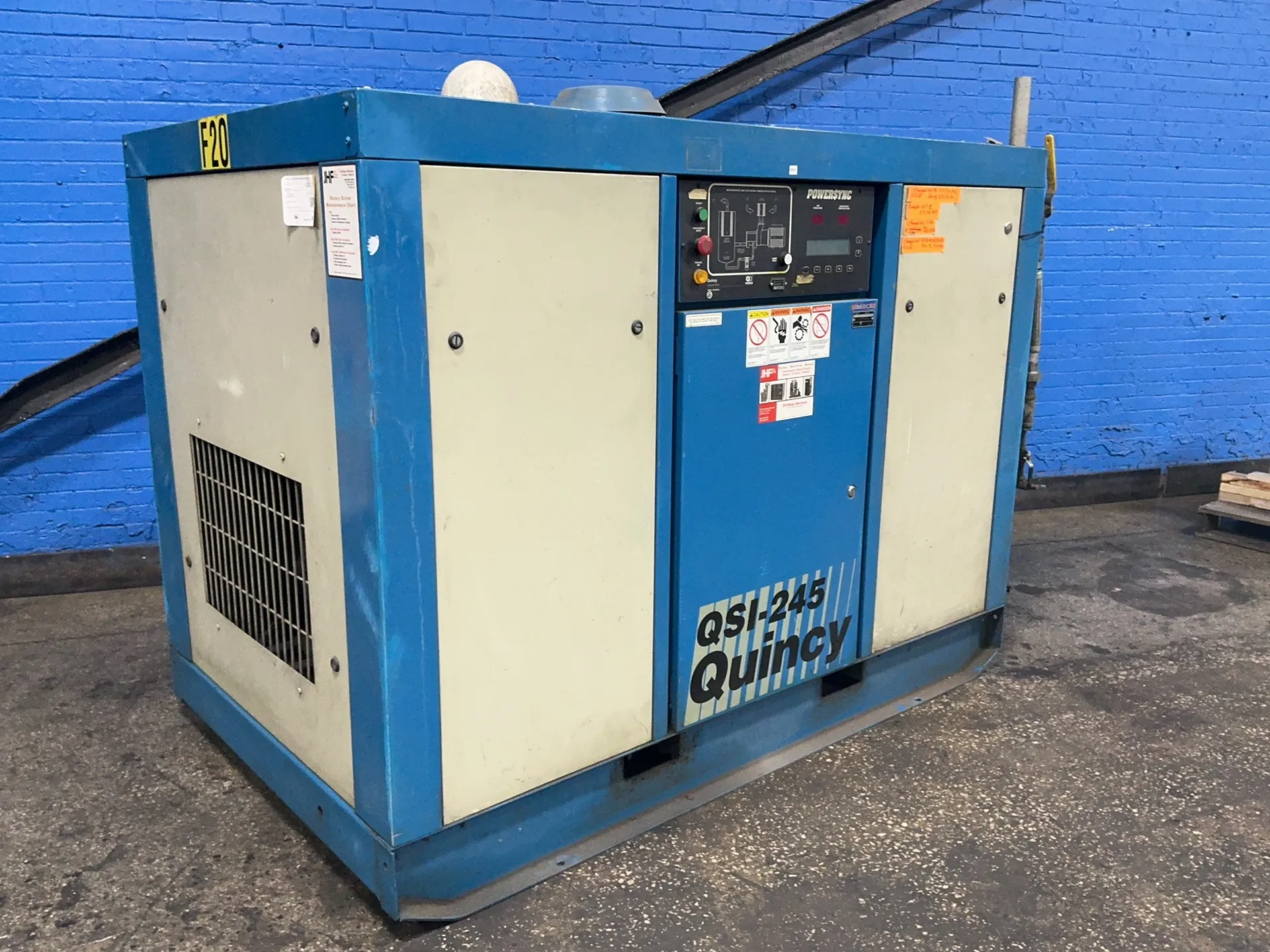 50 HP Quincy #QSI245ACA21EC, rotary screw air compressor, 1725 RPM, 3/60/208-230/460 V.