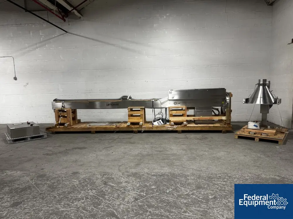 300 KG Servolift, Drum Lifter, Stainless Steel, swivel post, 480 V., (4) Servolift drums 28" diameter x 30"