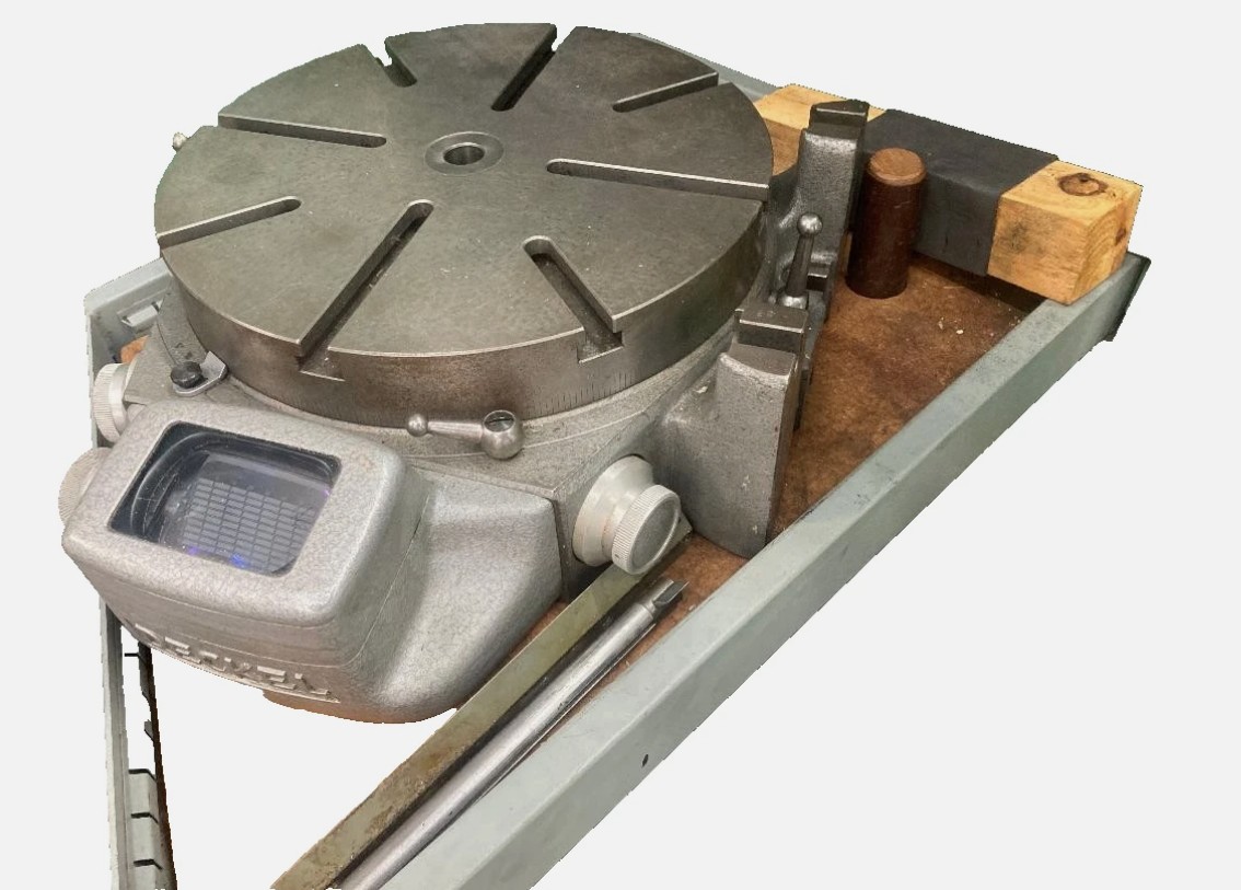 12" Deckel, Precision Optical Rotary Table, horizontal/vertical, manual, scope eyepiece
