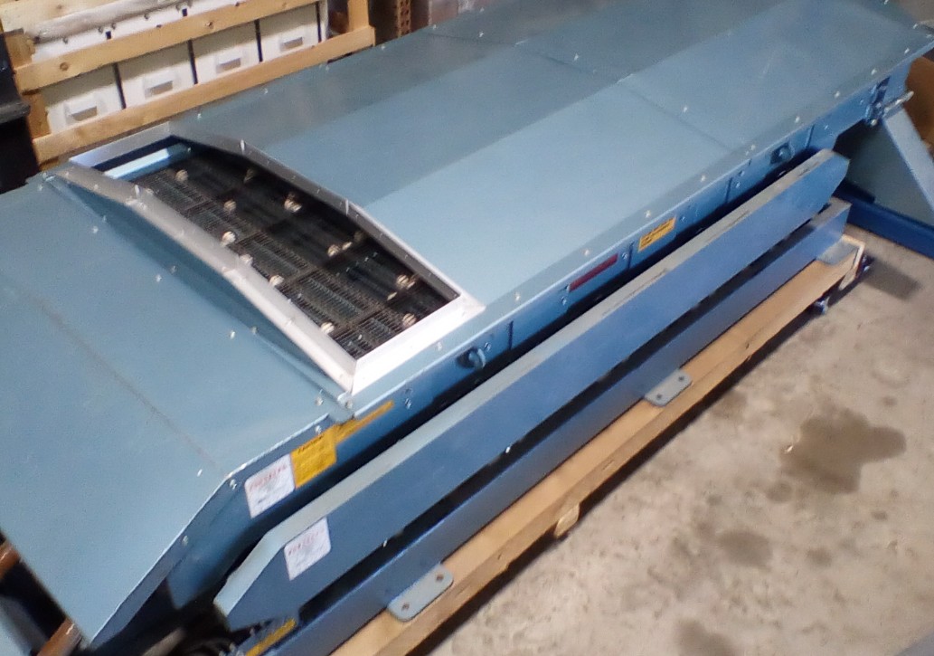 48" wide x 8" D x 9'-4" L Forsberg #133123, Natural Frequency Screening Conveyor, counterbalanced, ball deck