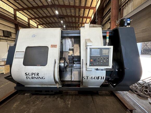 Johnford #ST-60FH, CNC Lathe, 36.2" swing, 54" centers, 10" spindle bore, 31.5" turning diameter, 24" chuck