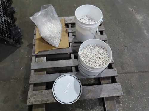 Jar Mill/Pebble Mill Grinding Media, 60 lbs. of 7/8" x 7/8" alumina cylinders, 99 lbs. of 1/2" x 1/2"