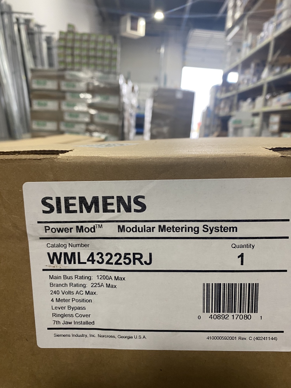 800 Amp. Siemens #WB3800C, 10 240/3 meter power center #WB3800C