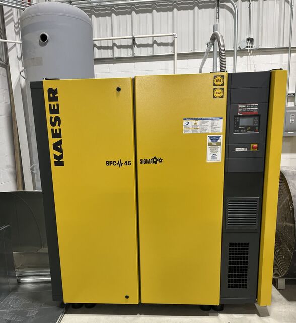 Parker Hannifin #N2-55PXLN-NA-B, Nitrogen Generator System, (2) N2 generators, Kaeser #SFC-45 compressor, 60