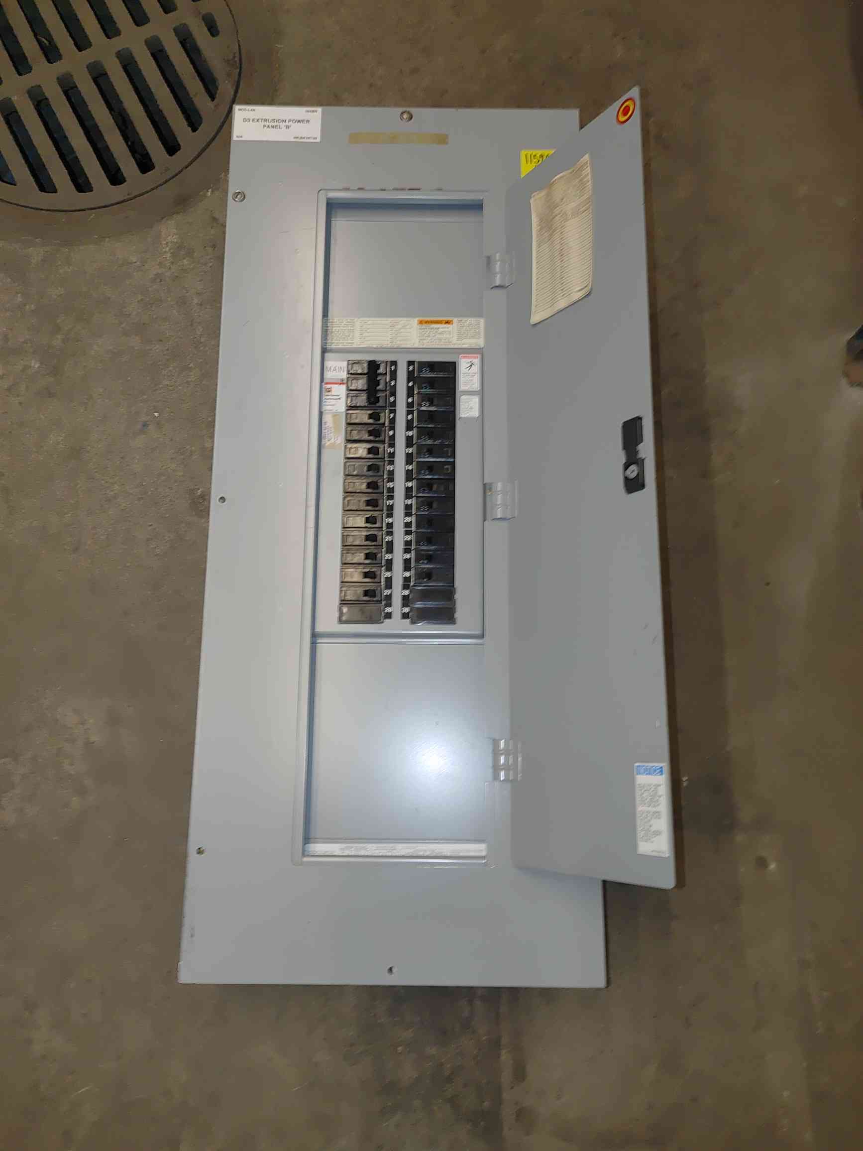 100 Amp. Cutler-Hammer Pow-R-Line, PRL1a, panelboard, 208Y/120 Volts, 3 phase, w/ 100A main, (18) 15A, (3)