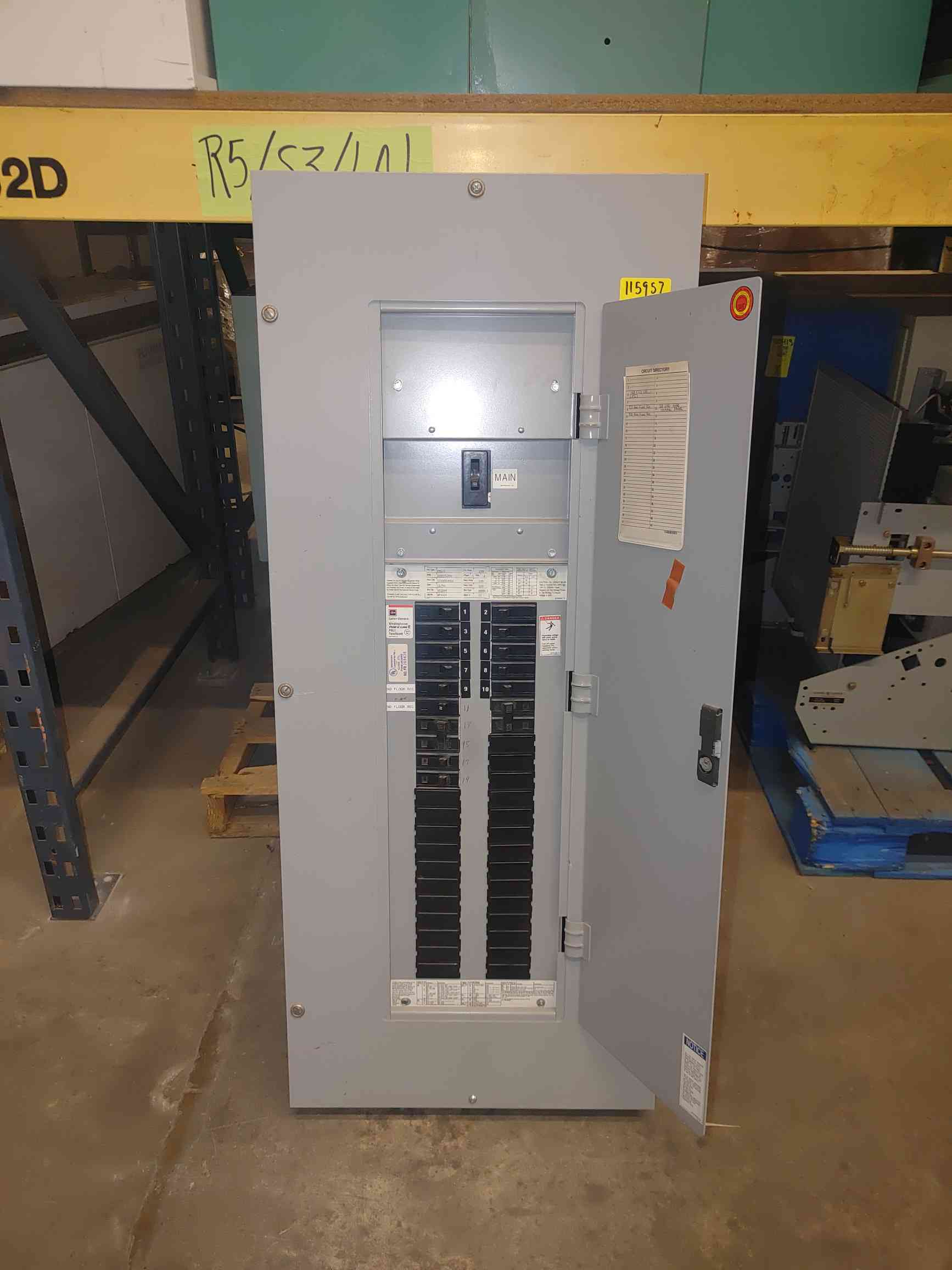 150 Amp. Westinghouse Pow-R-Line, PRL-1, panelboard, 208Y/120 Volts, 3 phase, w/ 150A main, (13) 20A 1 pole