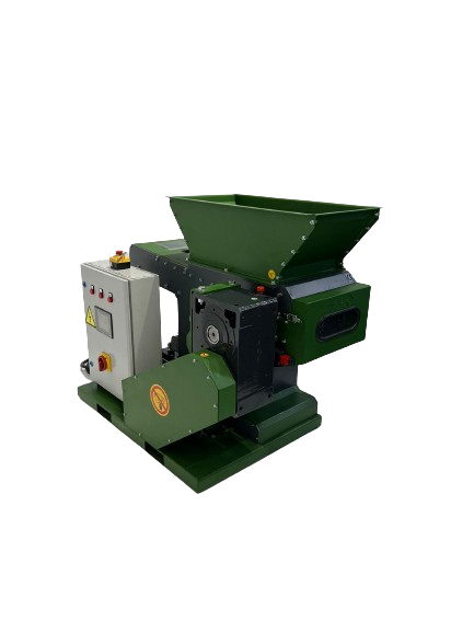 Mizar #SSH-S, Single Shaft Shredder, 9.4" rotor diameter, 16.9" rotor length, 1.1" x 1.1" blades, 22.8 HP