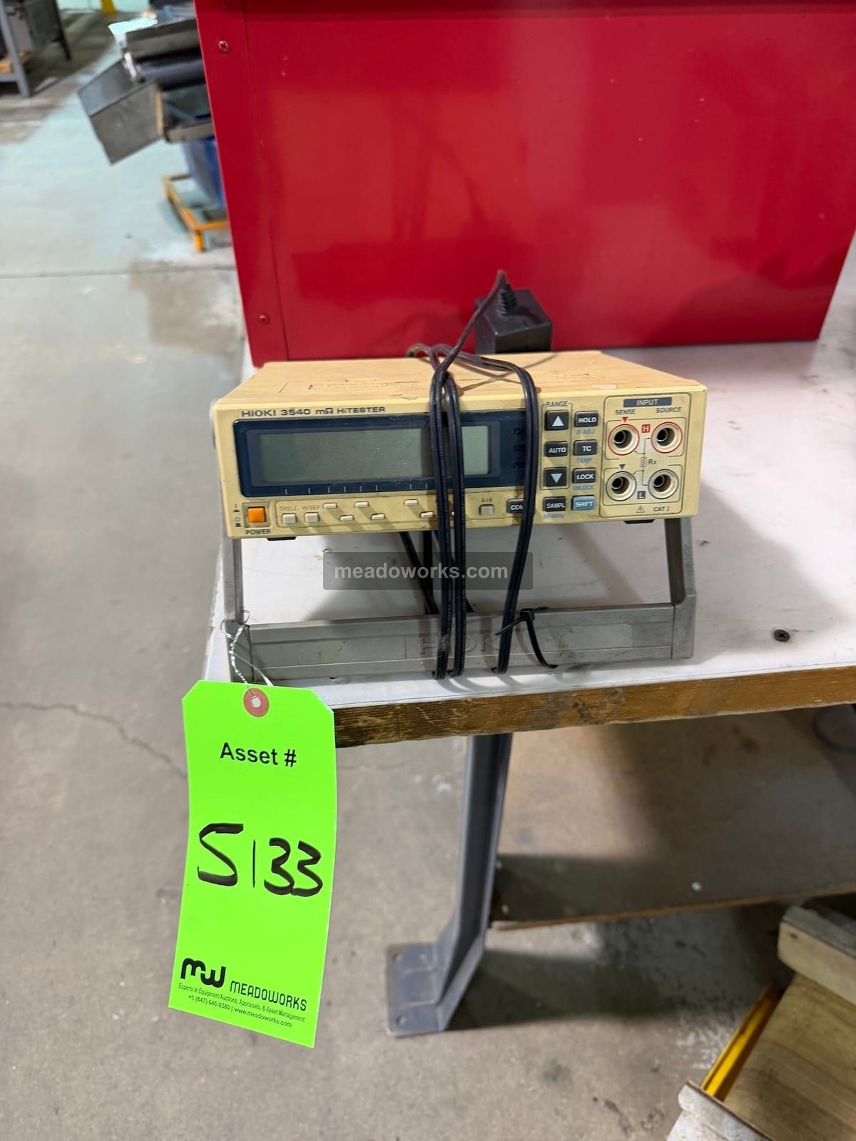 Hioki #3540, mOhm HiTester Milliohm Meter, RS-232C interface, AC adapter