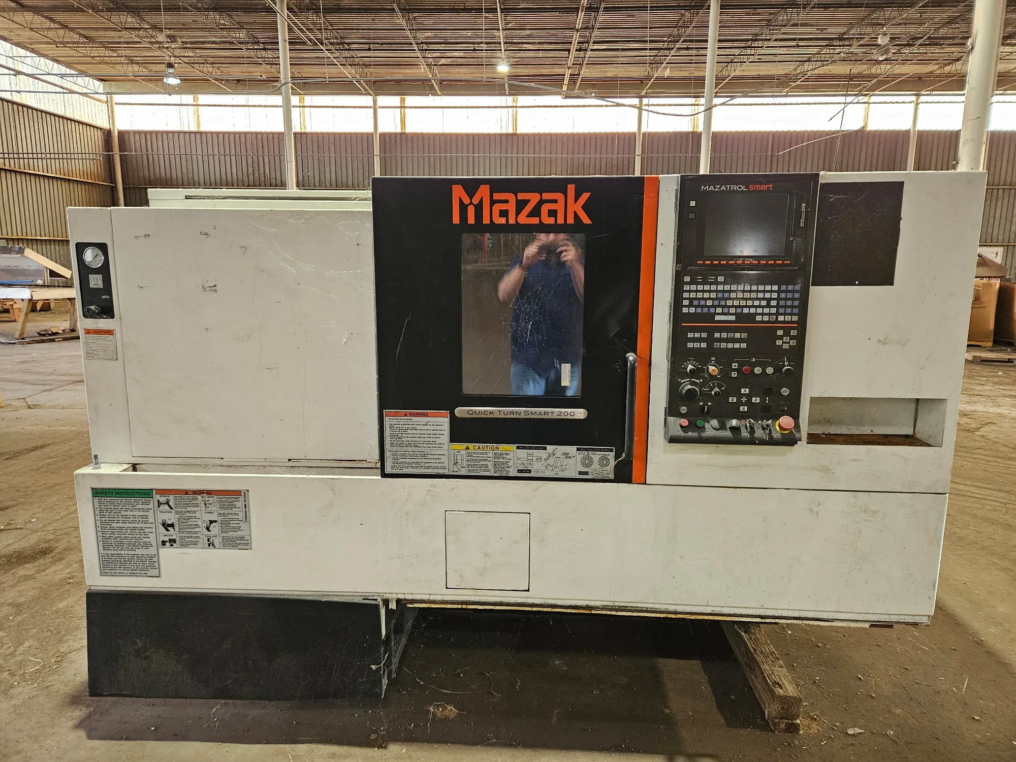 Mazak #Quick-Turn-Smart-200, CNC Lathe, 26" swing, 20" machining length, 14" turning diameter, 8" chuck, 2.6"
