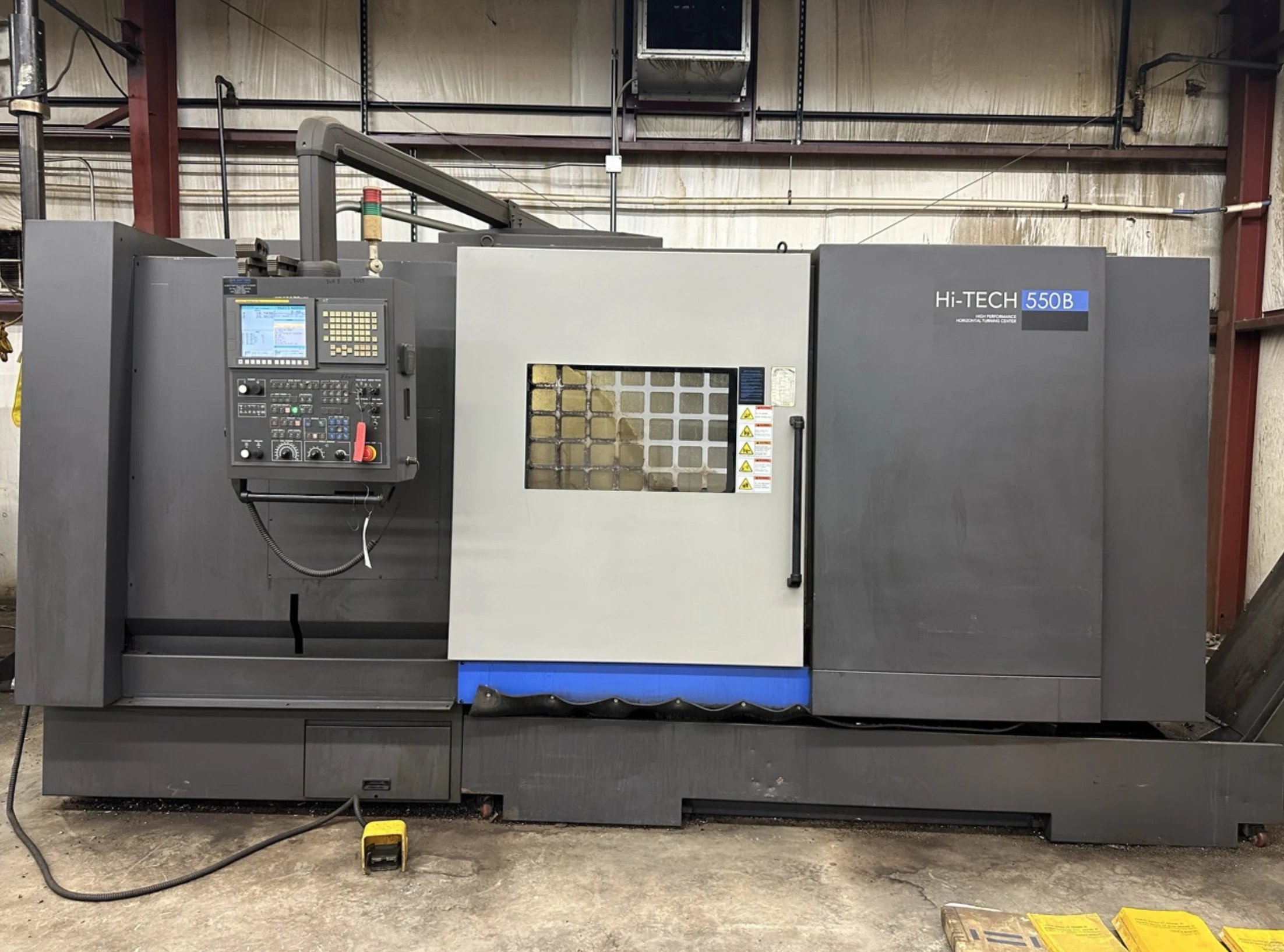 Hwacheon #Hi-Tech-550B, CNC Lathe, 31.5" swing, 43.3" turning length, 23.2" turning diameter, 18" chuck, 4.6"