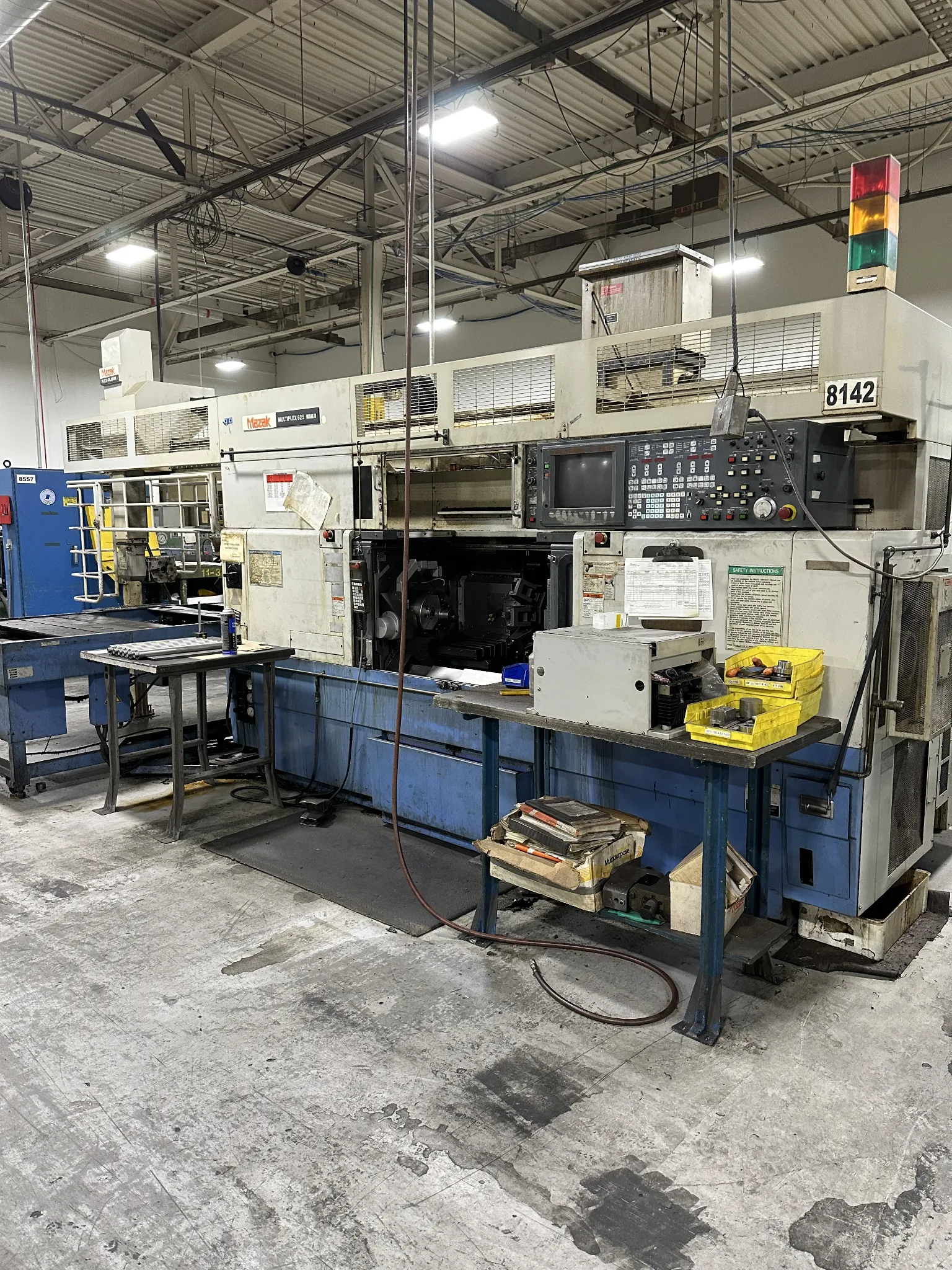 Mazak #Multiplex-625-Mark-II, Twin Spindle CNC Lathe w/Gantry, 15.3" swing, 46.45" between spindles, 20 HP