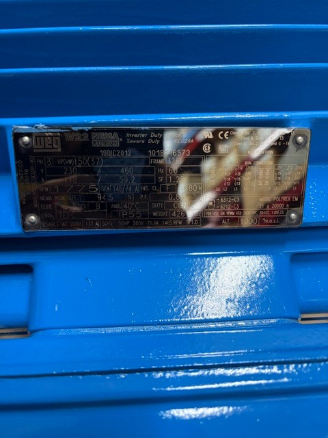50 HP 1800 RPM Weg, Frame 326T, TEFC, 230-460 Volts