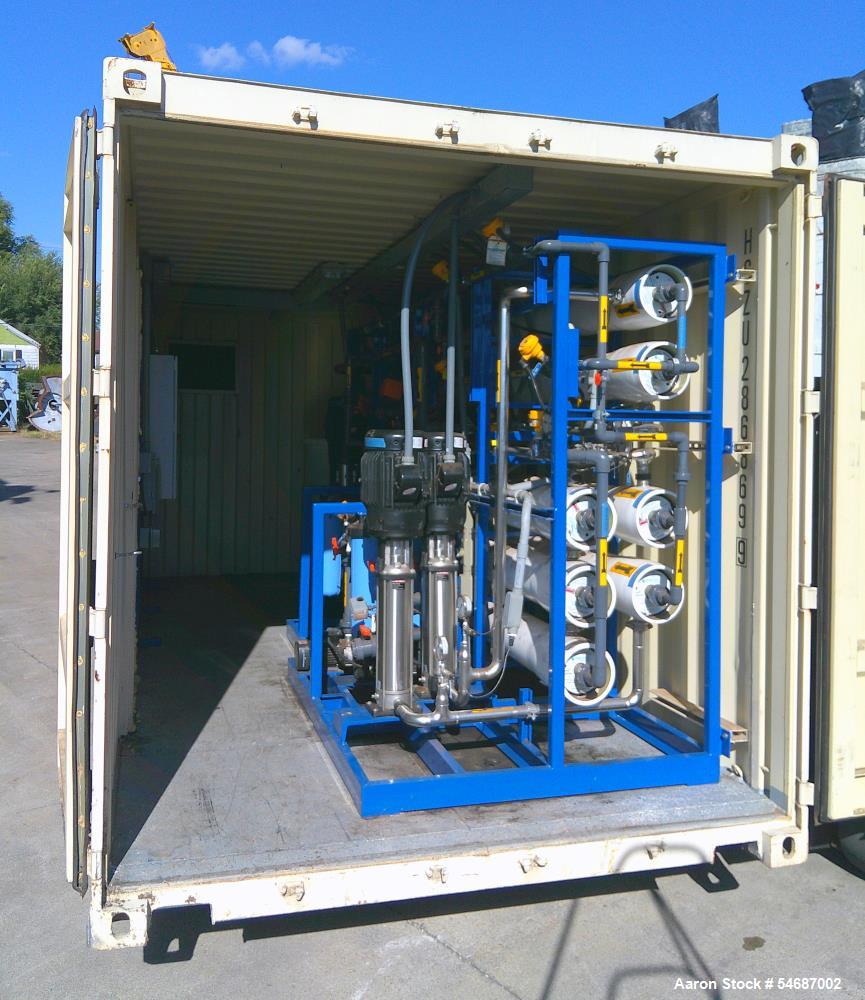 Enaqua, Containerized 2 Pass Reverse Osmosis System, brackish water, 46 GPM feed, 30 GPM & 20 GPM permeate