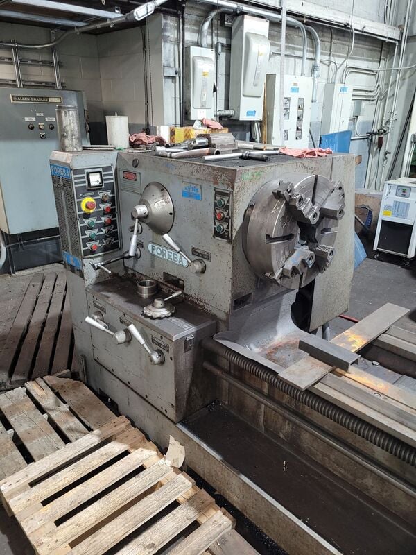 31.5"/42.5" x 236" Poreba Polamco #TPK-80A/6M, universal gap type engine lathe with taper