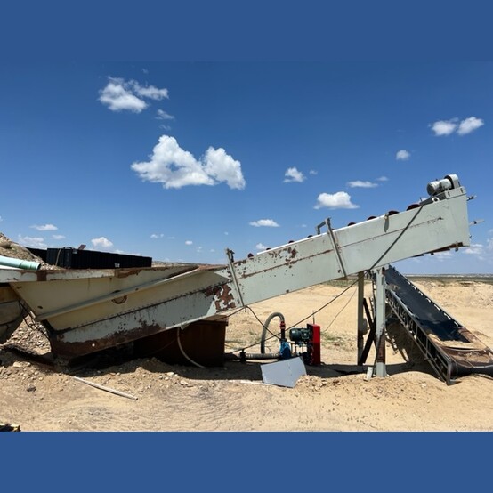 Eagle Iron Works, Sandscrew, 44" diameter x 32' long, 42" diameter x 364" screw, rubber lined flights, 25 HP