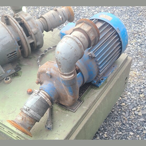 Goulds #3656, Centrifugal Pump, 1-1/2 x 2-6 size, 2" suction x 1.5" discharge, 5.625" impeller, 5 HP MagneTek