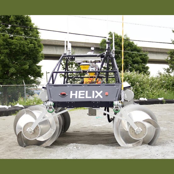 Copperstone #Helix-Neptune-V4, Amphibious Autonomous Rover, 200 lb. payload, 9.2 KWh LiPo battery, Trimble