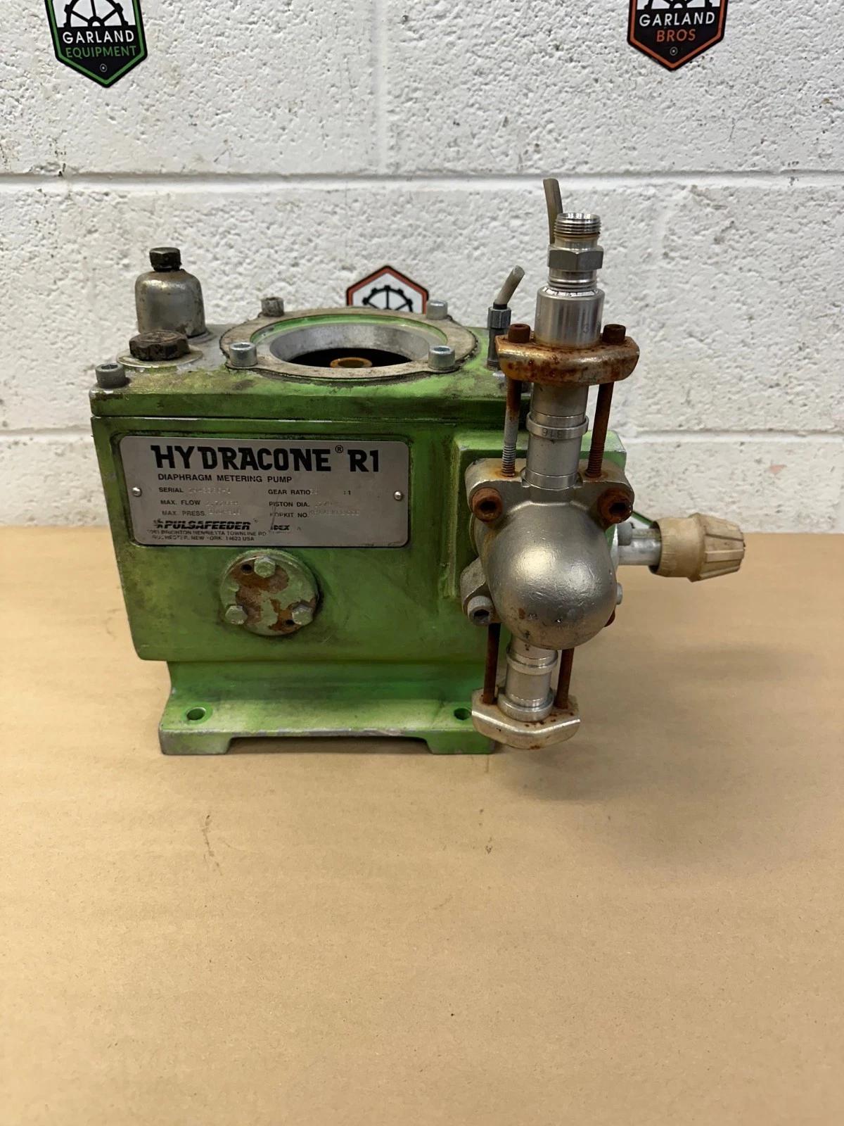 Pulsafeeder #Hydracone-R1, Diaphragm Metering Pump, 0.7" piston diameter, 2.72 GPH, 100 psig, 30:1 gear ratio